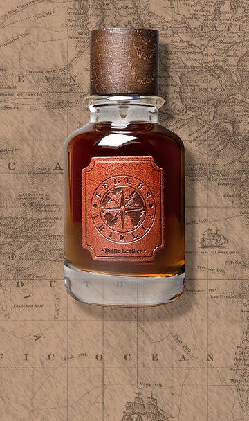baltic leather scent map background